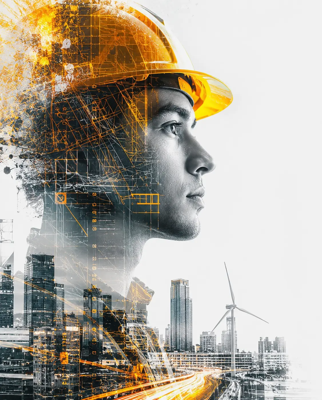 Équipe analysant les plans sur un chantier en France
